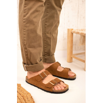 Mules en nubuck - Camel - 02 - 33724278