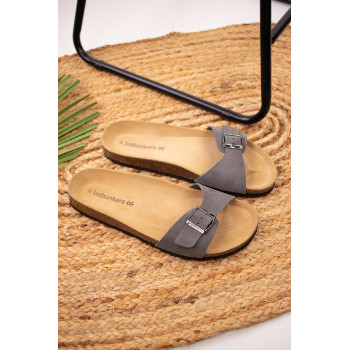 Mules en nubuck - Gris foncé - 02 - 33724284