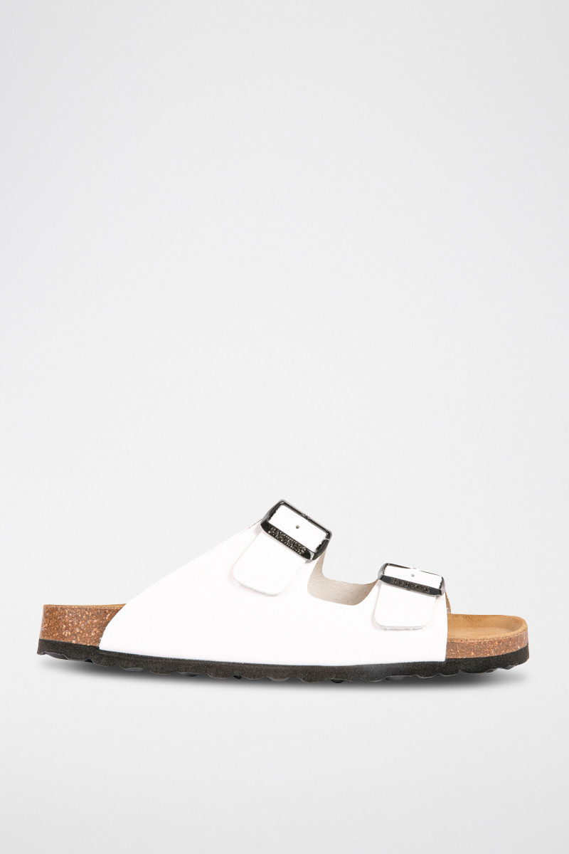 Mules en cuir - Blanc - 02 - 33724287