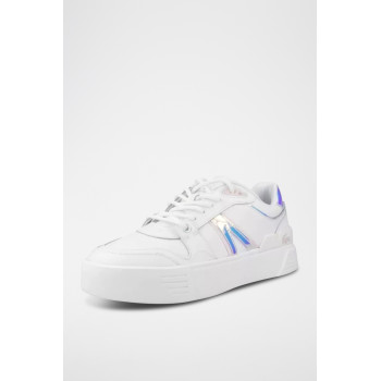 Baskets en cuir L002 Evo - Blanc et bleu clair - 02 - 33715250