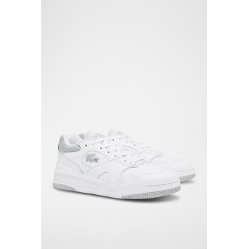 Baskets en cuir Lineshot - Blanc et gris - 02 - 33715271