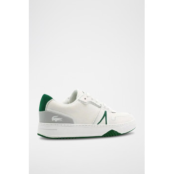 Baskets en cuir L001 - Blanc et vert - 02 - 33715289