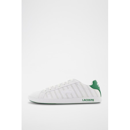 Baskets en cuir Graduate - Blanc et vert - 02 - 33715313