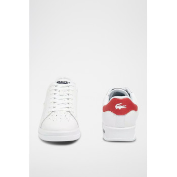 Baskets en cuir Twin Serve - Blanc et rouge - 02 - 33715314