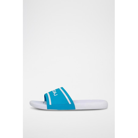 Claquettes Slide 118 - Blanc et turquoise - 02 - 33715126