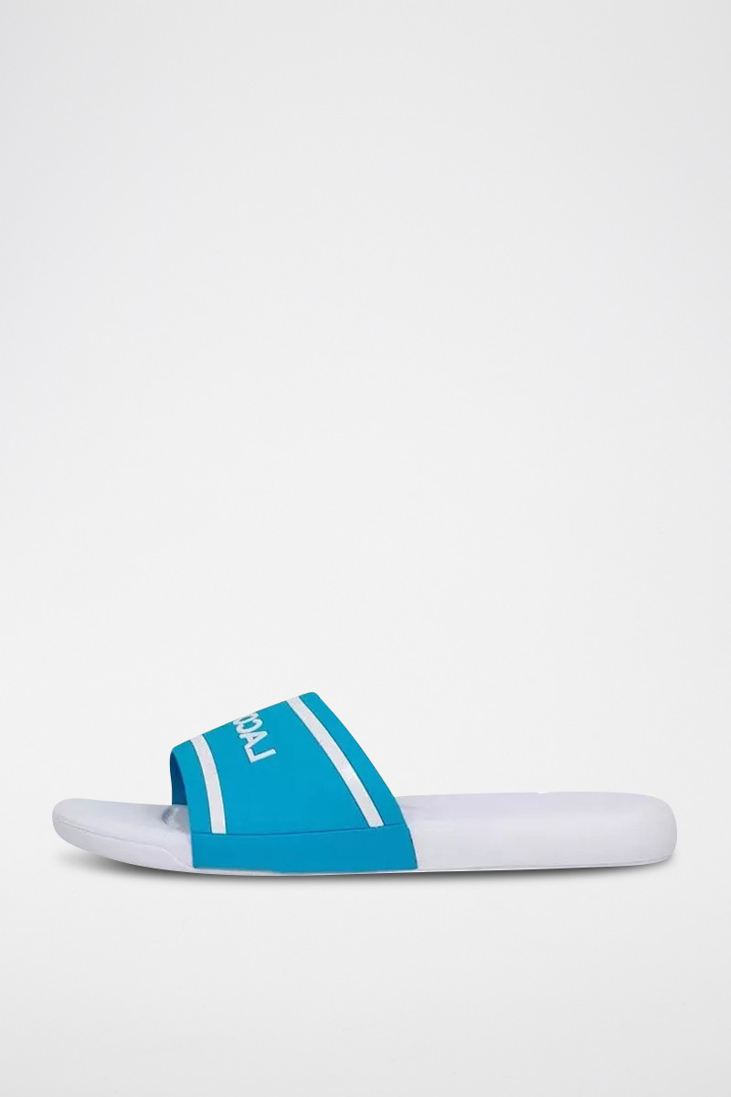 Claquettes Slide 118 - Blanc et turquoise - 02 - 33715126