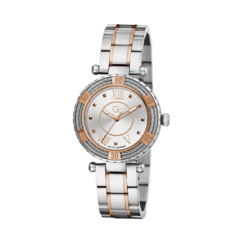 Montre à quartz en acier - Argenté et doré rose - 02 - 33753952