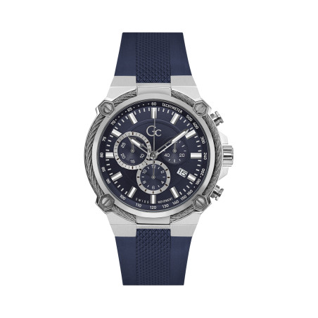 Montre à quartz en silicone - 
Chronographe - Bleu et argenté - 02 - 33753959