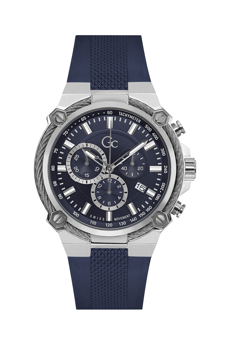 Montre à quartz en silicone - 
Chronographe - Bleu et argenté - 02 - 33753959