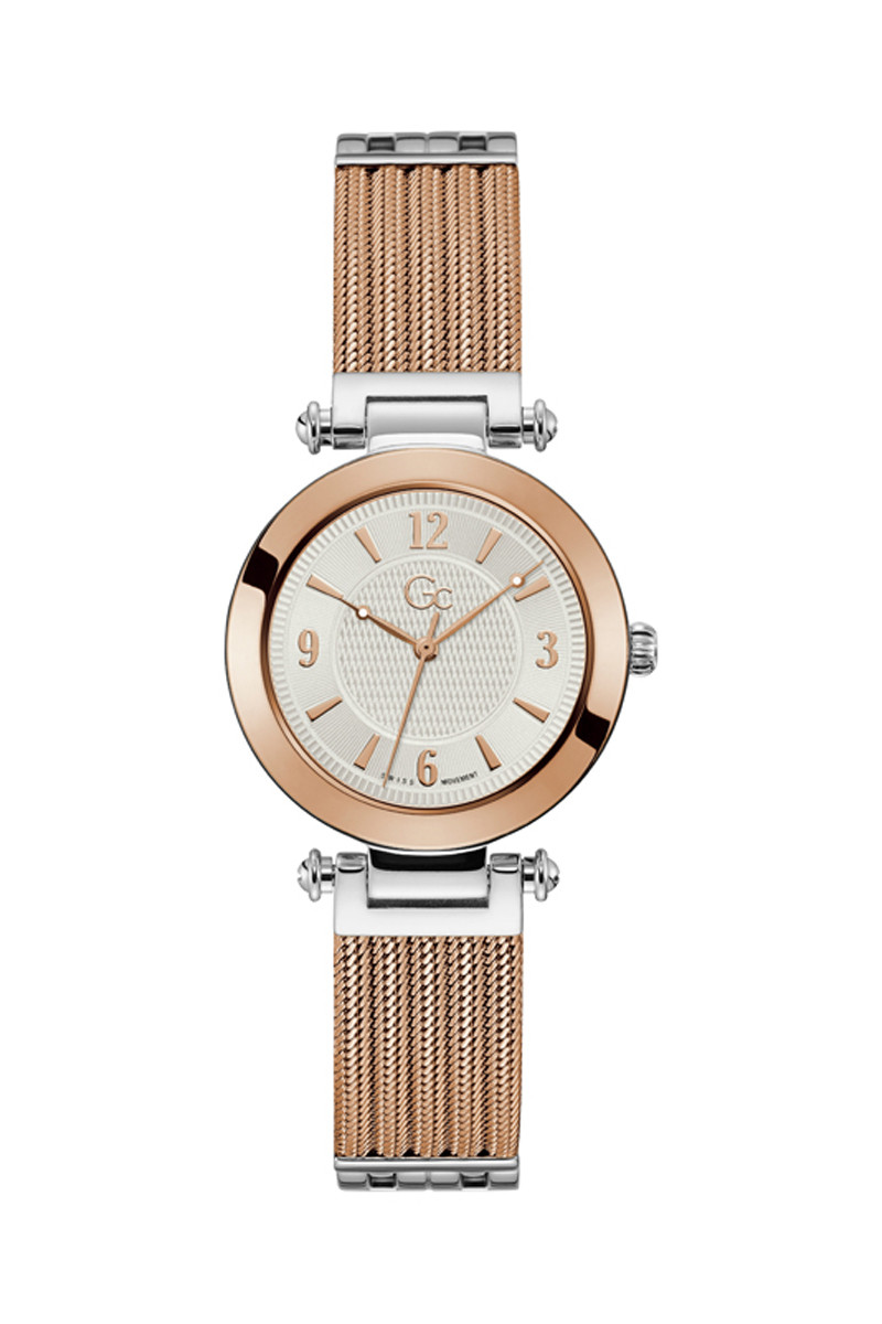 Montre à quartz en acier - Doré rose et argenté - 02 - 33753986