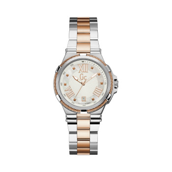 Montre à quartz en acier - 
Argenté et doré rose - 02 - 33753991