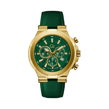 Montre à quartz en cuir - Vert et doré - 02 - 33754020