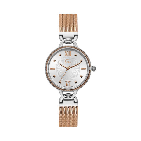 Montre à quartz en acier - Doré rose et argenté - 02 - 33754029