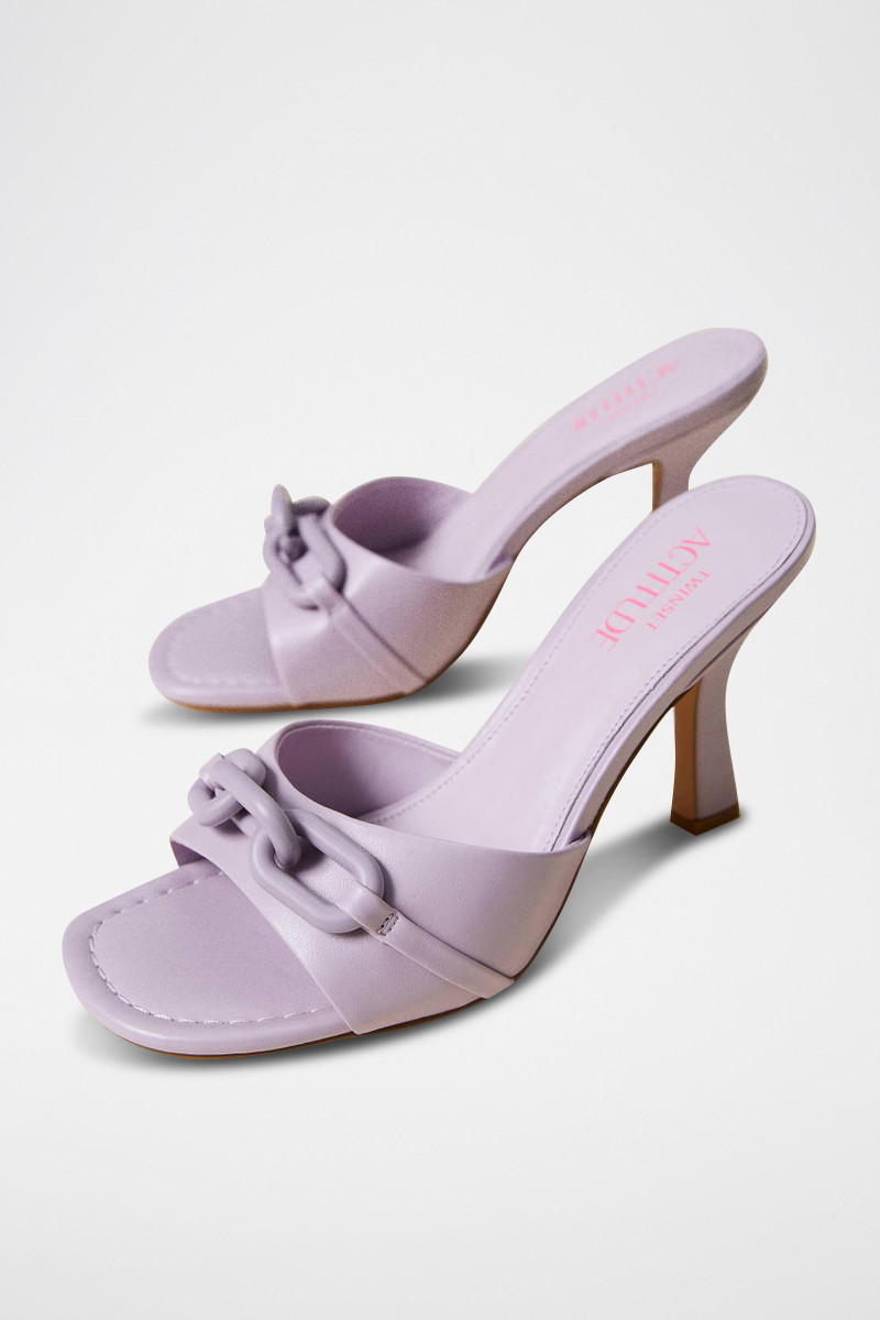 Mules à talons - Mauve - 02 - 33743340