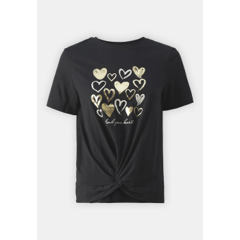 ONLY T-shirt imprimé ONLNORA TWIST HEART TOP BOX  - 01 - ON321D3TG|Q11