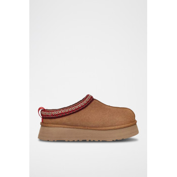 Chaussons plateformes en nubuck Tazz - Camel - 02 - 33772242