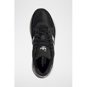 Chaussures de running en nubuck Adisuper - Noir et blanc - 02 - 33647028