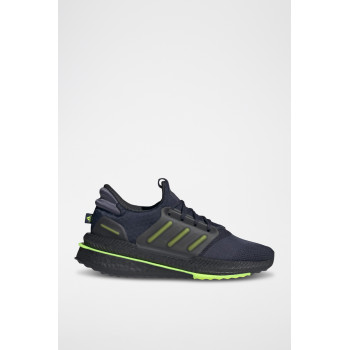 Chaussures de running en nubuck X_Plrboost - Bleu marine et vert fluo - 02 - 33646802