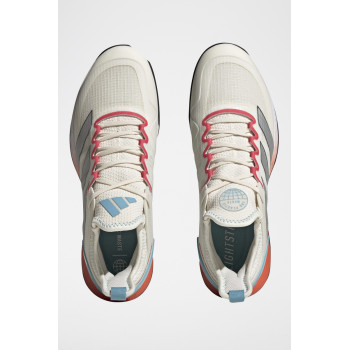 Chaussures de tennis Adizero Ubersonic 4 M Clay - Ecru et corail - 02 - 33647213