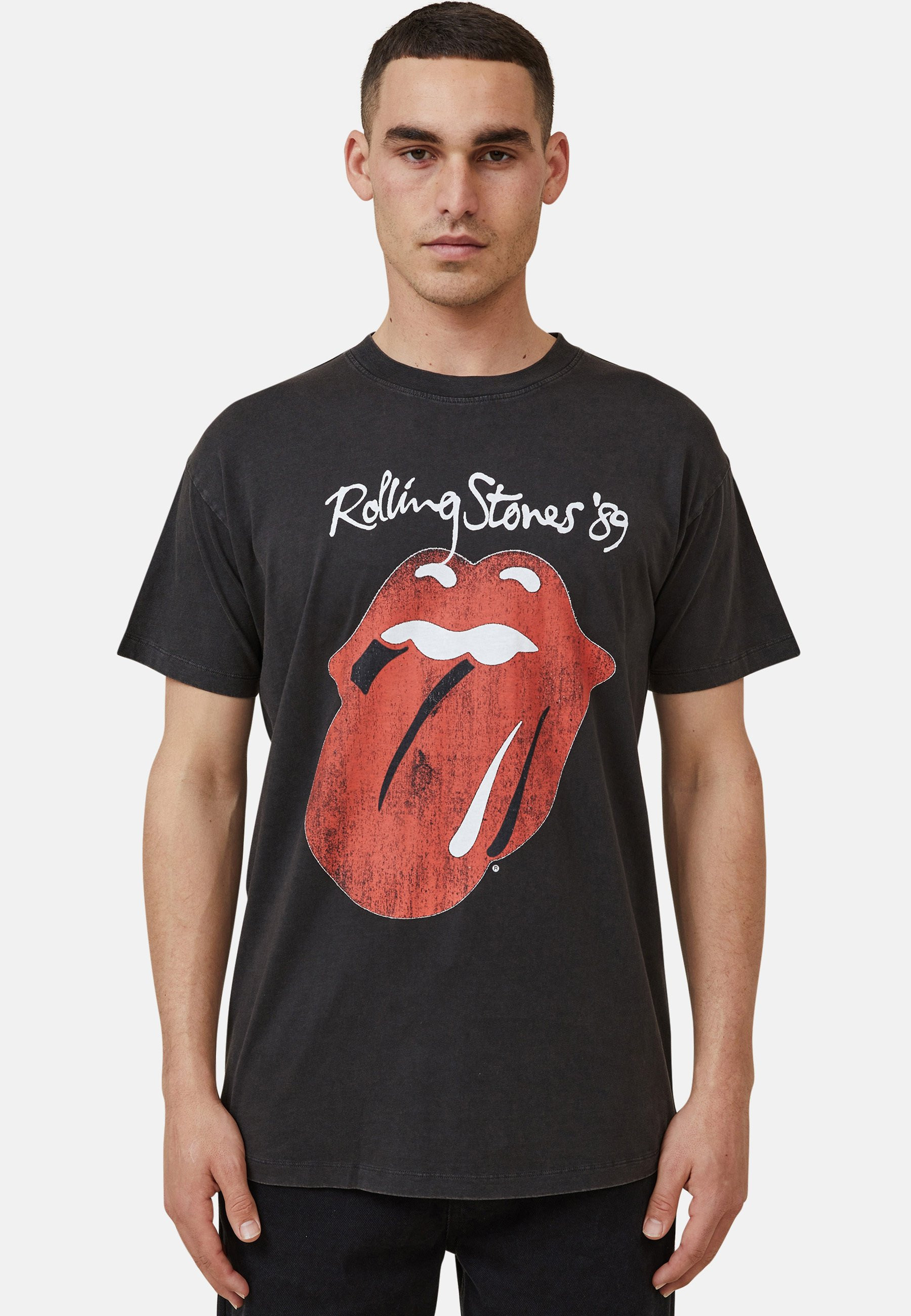 Cotton On T-shirt imprimé BOYFRIEND FIT ROLLING STONES - 01 - C1Q21D04V|Q12