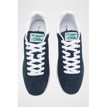 Tennis en cuir - Bleu et blanc - 02 - 33730046