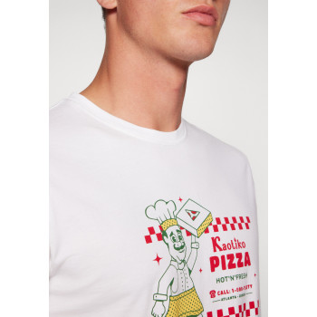 Kaotiko T-shirt imprimé WASHED HOT PIZZA UNISEX - 01 - KAI2100MQ|A11