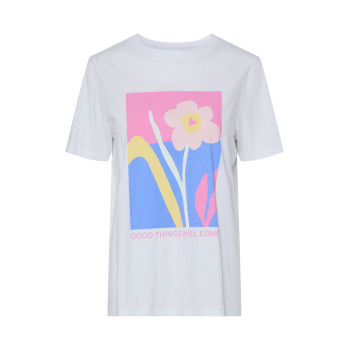 Pieces T-shirt imprimé PCMOLLY O NECK TEE BOX - 01 - PE321D11P|A11