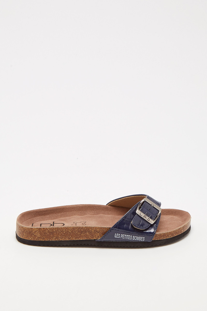 Mules vernies Disley - Bleu marine - 02 - 33593215