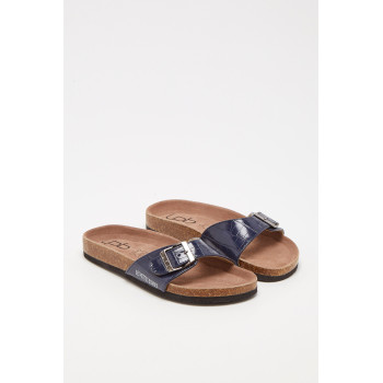 Mules vernies Disley - Bleu marine - 02 - 33593215