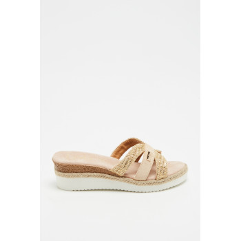 Mules compensées Dona - Beige - 02 - 33593223