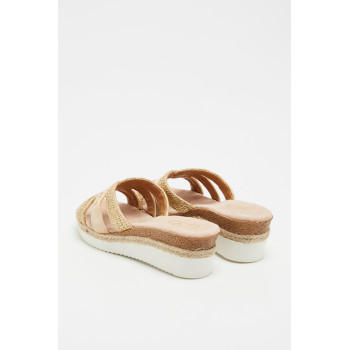 Mules compensées Dona - Beige - 02 - 33593223