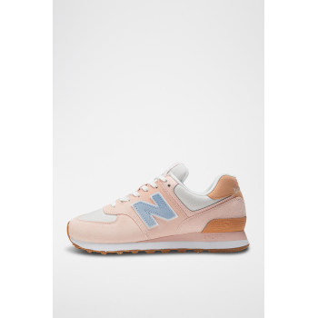 Sneakers en nubuck 574 - Rose - 02 - 33767290