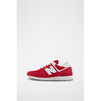 Sneakers en cuir 574 - Rouge et blanc - 02 - 33767264