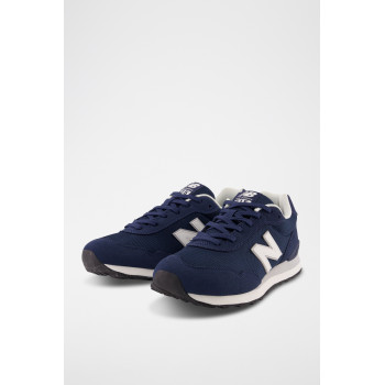 Sneakers en nubuck 515 - Bleu marine et blanc - 02 - 33767277