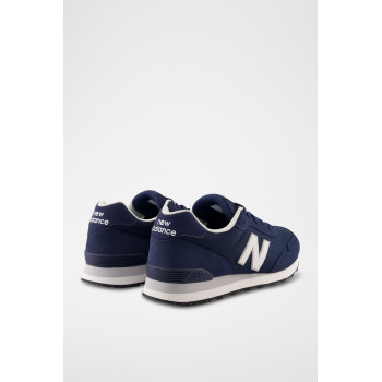 Sneakers en nubuck 515 - Bleu marine et blanc - 02 - 33767277