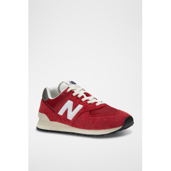 Sneakers en nubuck 574 - Rouge - 02 - 33767140