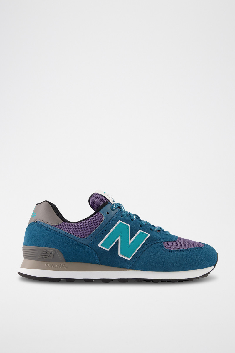 Sneakers en nubuck 574 - Bleu canard - 02 - 33767192