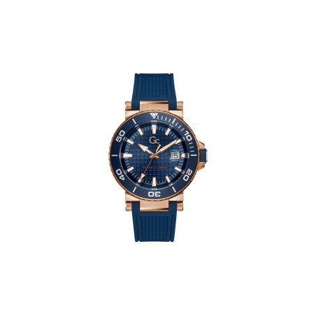 Montre à quartz en silicone - Bleu marine et doré rose - 02 - 33891572