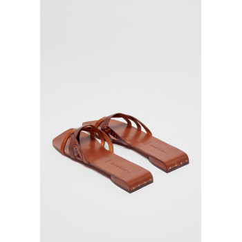 Tongs en cuir Gipsy - Marron - 02 - 32088111