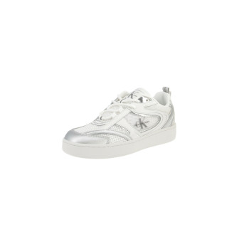 Calvin Klein Baskets basses CALVIN KLEIN YW0YW01386 BASKET CUPSOLE LOW - DAMEN SNEAKER - 01V-B.WHITE-SILVER - 01 - 6CA11A0H9|A11