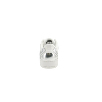 Calvin Klein Baskets basses CALVIN KLEIN YW0YW01386 BASKET CUPSOLE LOW - DAMEN SNEAKER - 01V-B.WHITE-SILVER - 01 - 6CA11A0H9|A11