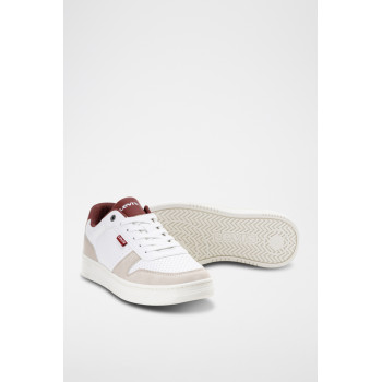 Baskets en nubuck Drive - Blanc et rouge - 02 - 33665828