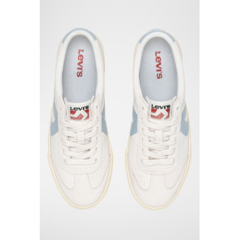 Baskets en nubuck Sneak - Crème et bleu - 02 - 33665836