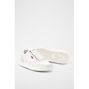 Baskets en nubuck Reece - Beige et blanc - 02 - 33665812