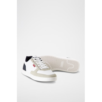 Baskets en nubuck Reece - Beige et blanc - 02 - 33665814