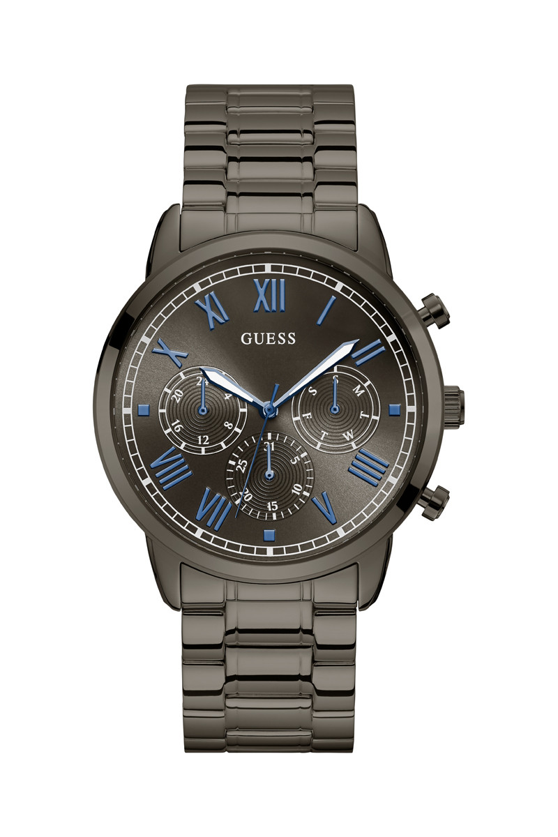 Montre à quartz en acier Hendrix - Gris et bleu - 02 - 33844215