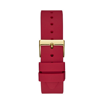 Montre à quartz en silicone - Chronographe - Rouge et doré - 02 - 33844328