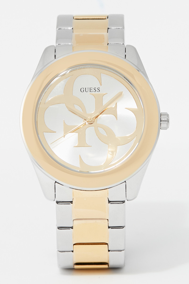 Montre à quartz en acier  - Argenté et doré rose - 02 - 33844331