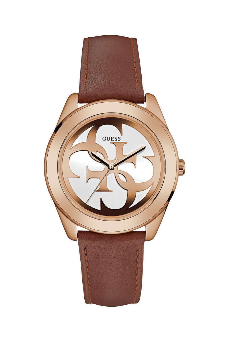 Montre à quartz en cuir - Marron et doré - 02 - 33844334