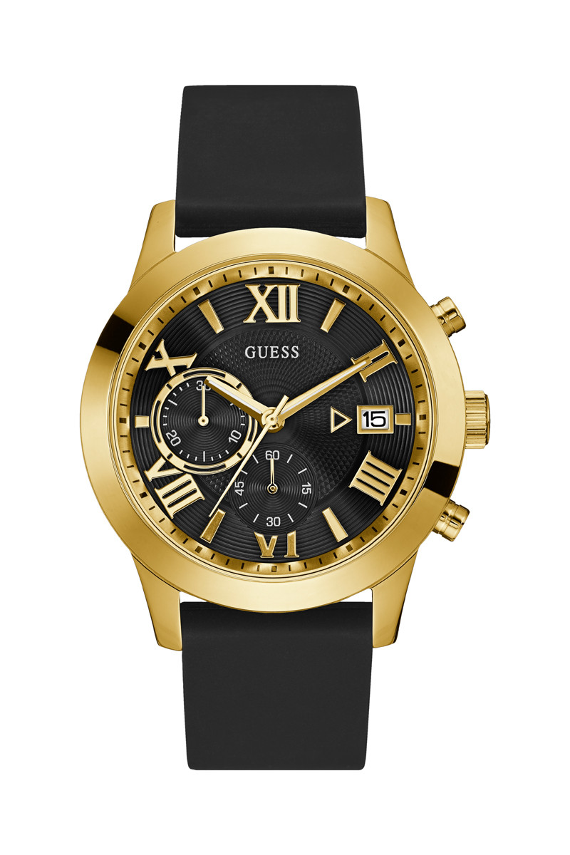 Montre à quartz en cuir Guess Essential - Chronographe - Noir et doré - Guess Essential - 02 - 33844366